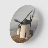 コンスエグラ、アンティークラマンチャ風車 ラウンド壁時計 (傾斜)