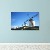 コンスエグラ，ラマンチャ，スペイン，風車2 キャンバスプリント (インサイチュ (ウッドフロア))