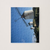 コンスエグラ、ラマンチャ、スペイン、風車2 ジグソーパズル (縦)