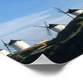 コンスエグラ，ラマンチャ，スペイン，風車2 ポスター (角)