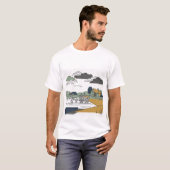 コンスタブルのヘーワイン ラインアート イラスト Tシャツ (正面フル)