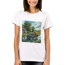 コンスタブルの干し草の車 再考案 - レディースTシャツ