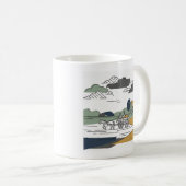 コンスタブル「干し草運搬車」線画イラスト コーヒーマグカップ (正面右)