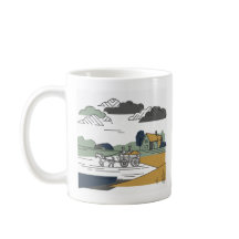 コンスタブル「干し草運搬車」線画イラスト