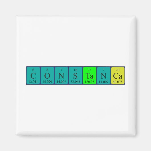 コンスタンサ周期表名磁石 マグネット (正面)