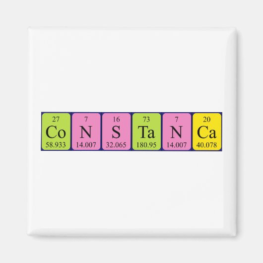 コンスタンサ周期表名磁石 マグネット (正面)