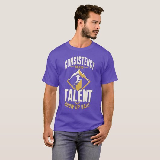 コンスタンスは生の才能に勝る Tシャツ | プレミアムダー (正面フル)