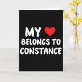 コンスタンス - 私の心はコンスタンスに - 愛 カード (黄色い花)