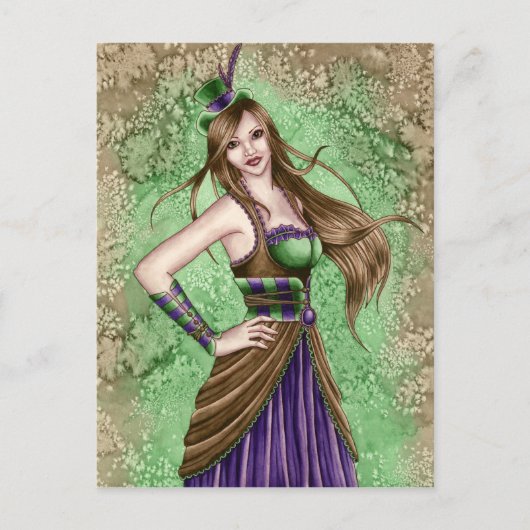 コンスタンス – Steampunkポストカード ポストカード (正面)