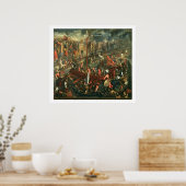 コンスタンチノープルの撮影(油のキャンバス) ポスター (キッチン)