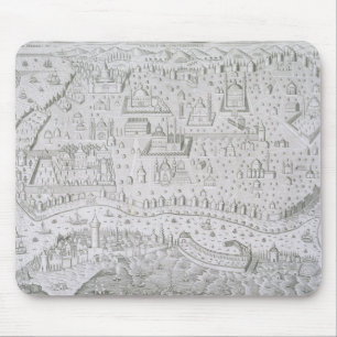 コンスタンチノープル、トルコ、c.1650 (engravの町の地図 マウスパッド
