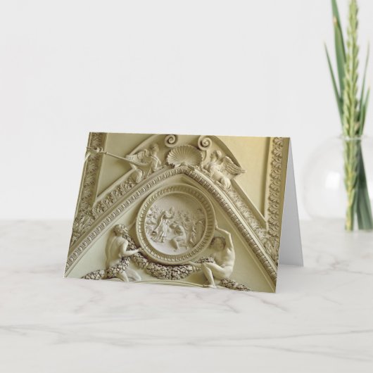 コンスタンチーヌの洗礼を描写する円形浮彫り カード (正面)