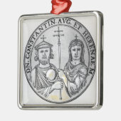 コンスタンチーヌVIおよび彼の母アイリーン メタルオーナメント (左)