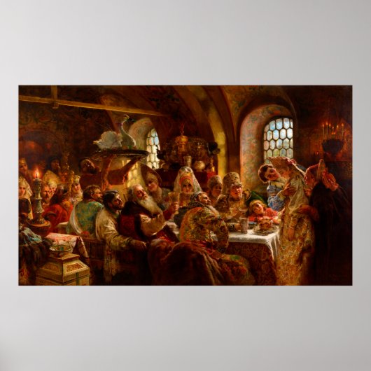 コンスタンチ結婚ン・マコフスキーによるボヤールの饗宴1883 ポスター (正面)