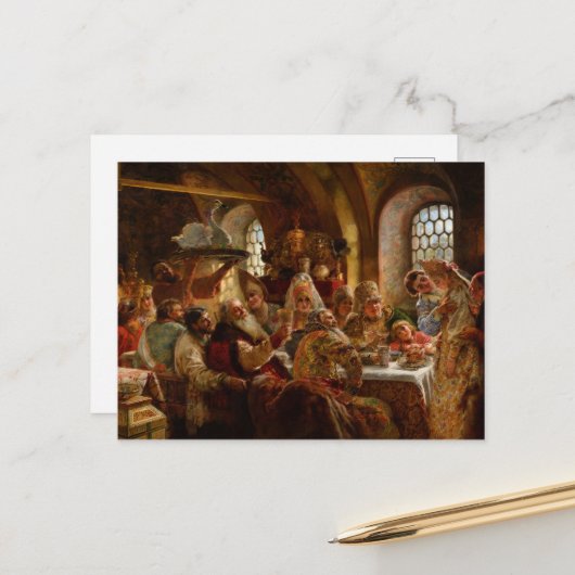 コンスタンチ結婚ン・マコフスキーによるボヤールの饗宴 ポストカード (正面/裏面インサイチュ)