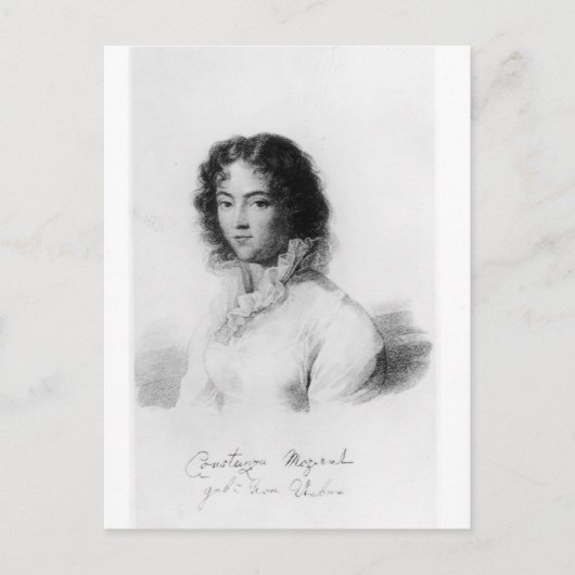 コンスタンツェモーツァルトポートレート1828 ポストカード (正面)