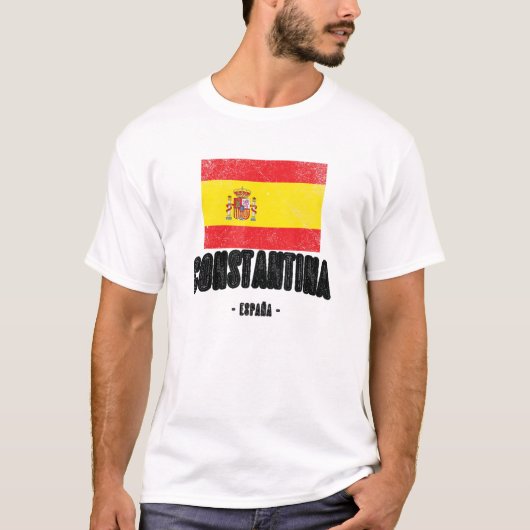 コンスタンティナスペインEs国旗の都市 – Bandera Ropa - Tシャツ (正面)