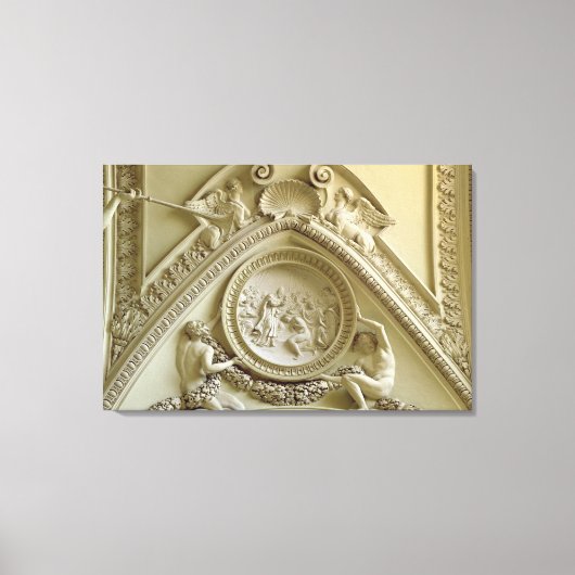 コンスタンティヌスのバプテスマを描いたメダリオン キャンバスプリント (正面)