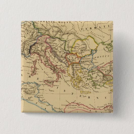 コンスタンティンとトラヤンの下のローマ帝国 缶バッジ (正面)