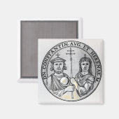 コンスタンティン6世と母アイリーン マグネット (正面/裏面)