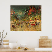 コンスタンティン・コロビン:夜のパリ ポスター (キッチン)