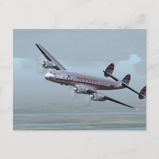 コンステレーション飛行機 – 航空史！ ポストカード (正面)