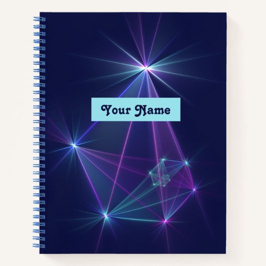 コンステレーション、抽象芸術ファンタジーのフラクタルアート名 ノートブック (正面)
