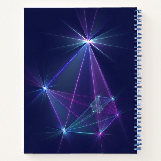 コンステレーション、抽象芸術ファンタジーのフラクタルアート名 ノートブック (裏面)