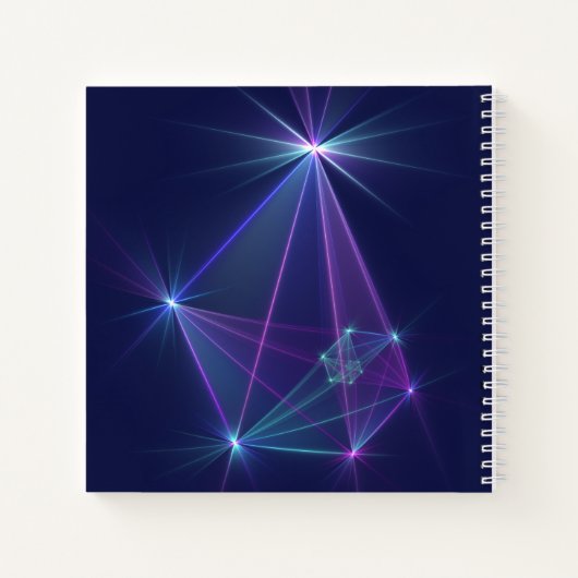 コンステレーション、抽象芸術ファンタジーのフラクタルアート名 ノートブック (裏面)
