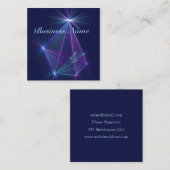 コンステレーション、抽象芸術ファンタジーフラクタル芸術 スクエア名刺 (正面/裏面)