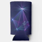 コンステレーション、抽象芸術ファンタジーフラクタル芸術 スリム缶クーラー (裏面)