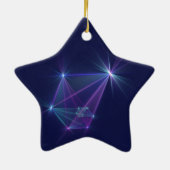 コンステレーション、抽象芸術ファンタジーフラクタル芸術 セラミックオーナメント (裏面)