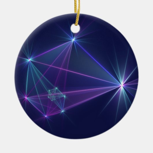 コンステレーション、抽象芸術ファンタジーフラクタル芸術 セラミックオーナメント (正面)