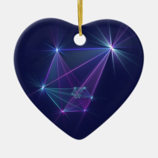 コンステレーション、抽象芸術ファンタジーフラクタル芸術 セラミックオーナメント (正面)