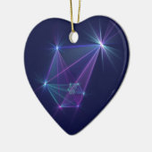 コンステレーション、抽象芸術ファンタジーフラクタル芸術 セラミックオーナメント (左)