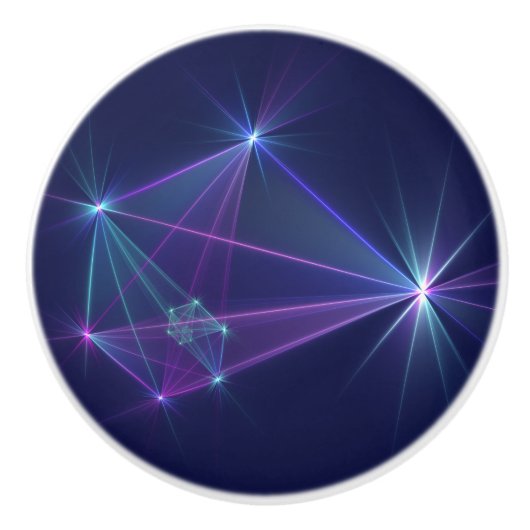 コンステレーション、抽象芸術ファンタジーフラクタル芸術 セラミックノブ (正面)