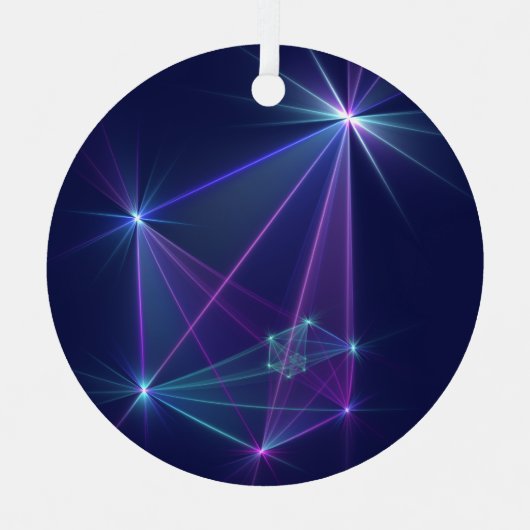 コンステレーション、抽象芸術ファンタジーフラクタル芸術 メタルオーナメント (正面)