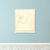 コンストック鉱山マップ番号VIX キャンバスプリント (インサイチュ (ウッドフロア))