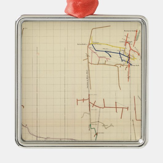コンストック鉱山地図番号V メタルオーナメント (正面)