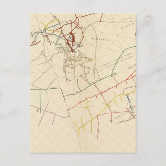 コンストック鉱山地図VIII ポストカード (正面)