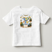 コンストラクション バースデー お楽しみ掘り下げ トドラーTシャツ (正面)