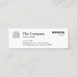 コンストラクター建築家の灰色の小型名刺 スキニー名刺