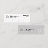 コンストラクター建築家の灰色の小型名刺 スキニー名刺 (正面/裏面)