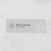 コンストラクター建築家の灰色の小型名刺 スキニー名刺 (裏面)