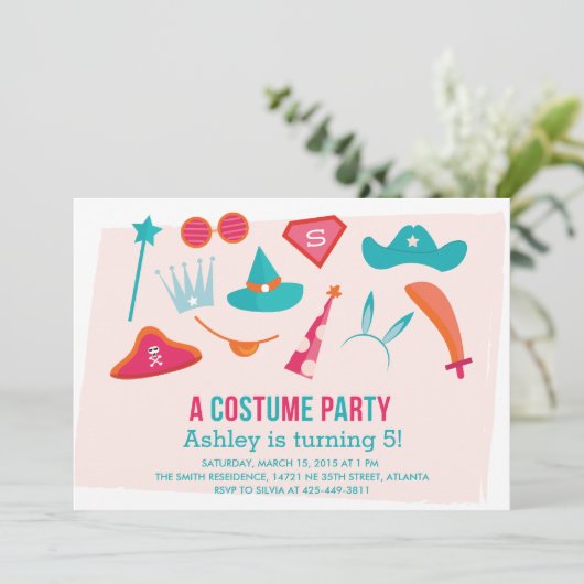 コンストームパーティーガールズ・バースデーパーティーの招待状 招待状 (スタンド正面)