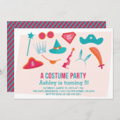 コンストームパーティーガールズ・バースデーパーティーの招待状 招待状 (正面/裏面)