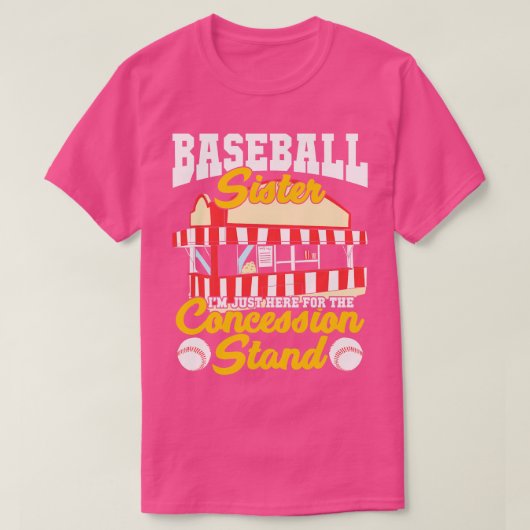 コンセおもしろいススタンドベースボールシスターギフト Tシャツ (デザイン正面)