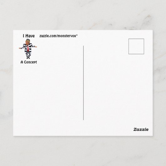 コンセプトのはがきを持っている ポストカード (裏面)