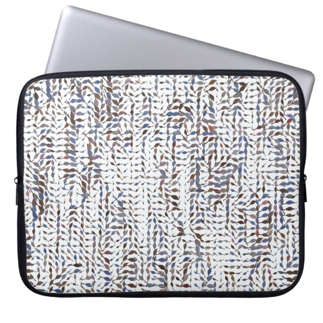 コンセプトバック葉グラウンドスケッチパターン。スタイル ラップトップスリーブ (正面)