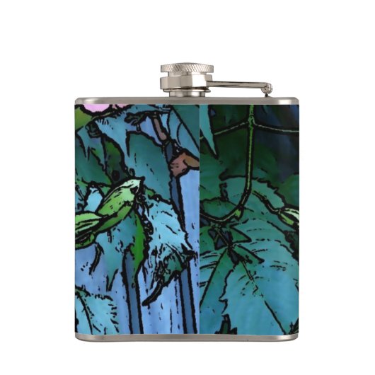 コンセプトピンクの花離れとユニーク フラスク (裏面)